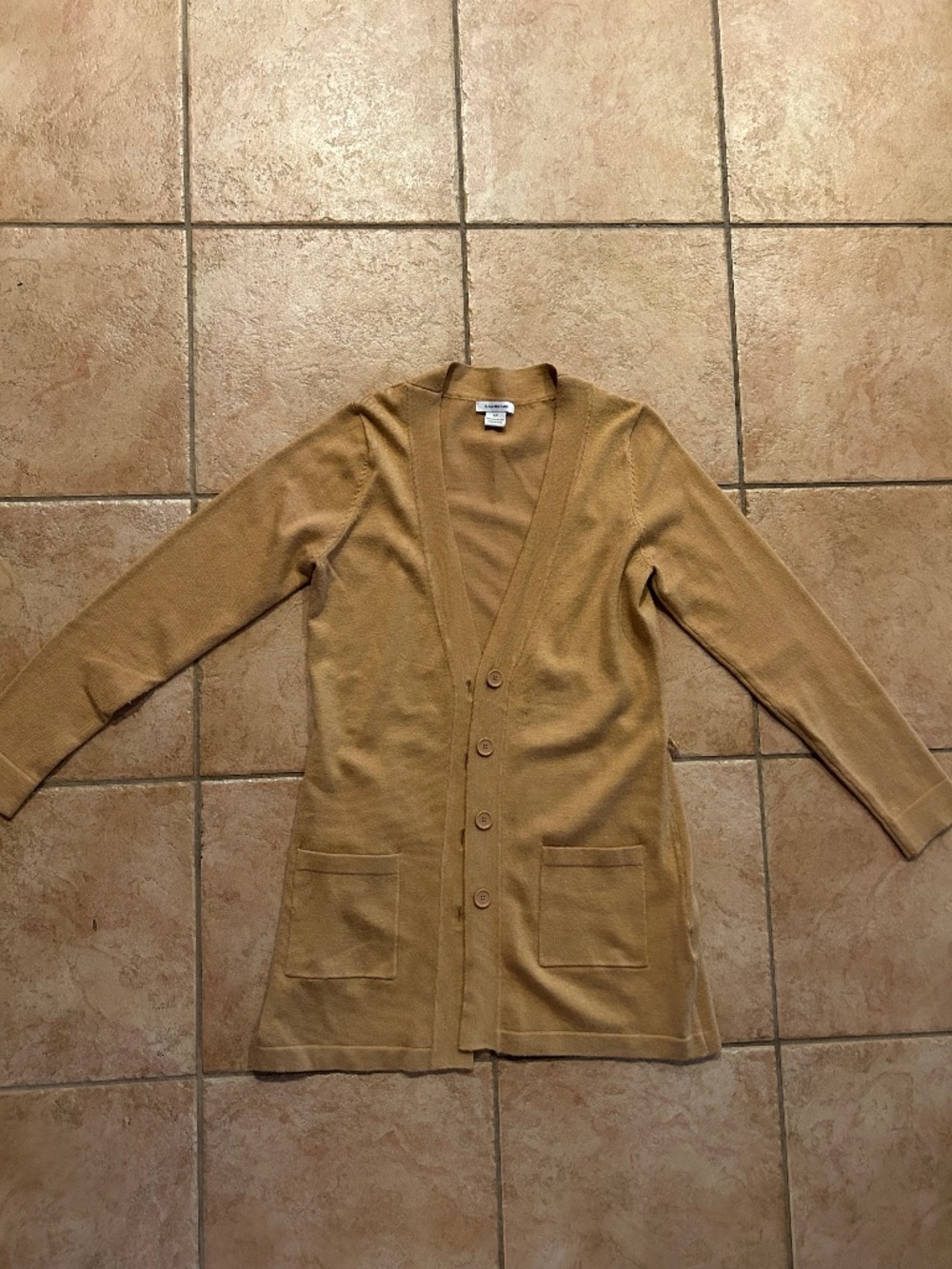 Mustard Ribbed Cardigan - Picture 1 of 4